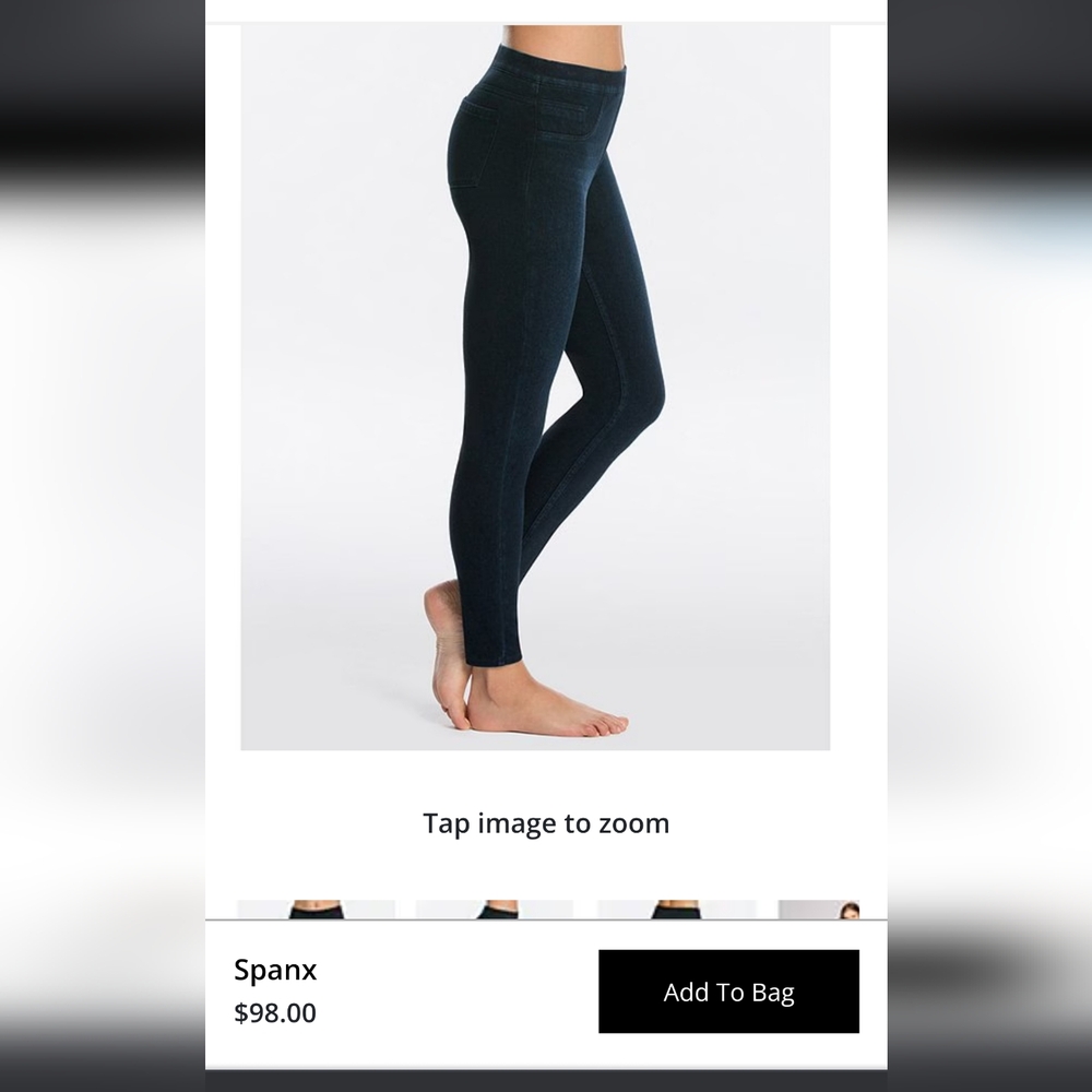 SPANX JEAN ISH ANKLE LEGGINGS SIZE 1X